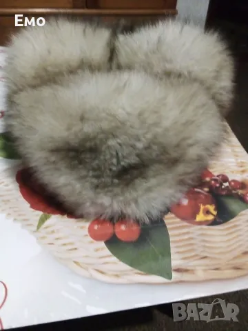 Лукс и Класа! - Запазена и почти неизползвана дамска кожена шапка от сибирска лисица!