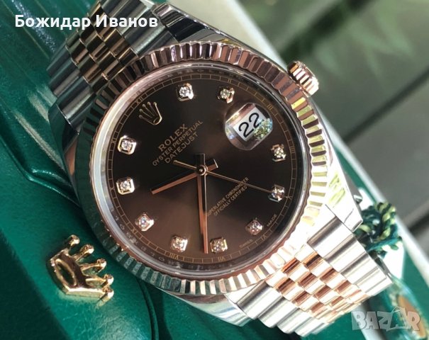 Rolex Datejust 41 Gold/Steel (ORIGINAL) Chocolate Diamond Dial Jubilee - Ref: 126331, снимка 9 - Мъжки - 37453210