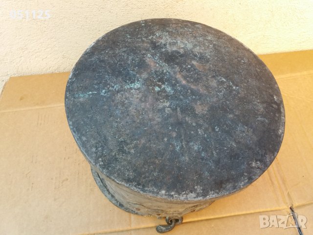 голям кован бакър, менче , котел - 12 литра калайдисан , снимка 12 - Антикварни и старинни предмети - 33104805