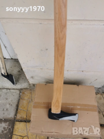 90СМ брадва с клин 2кг-дървена дръжка в два цвята 0602261721, снимка 5 - Градински инструменти - 53384444