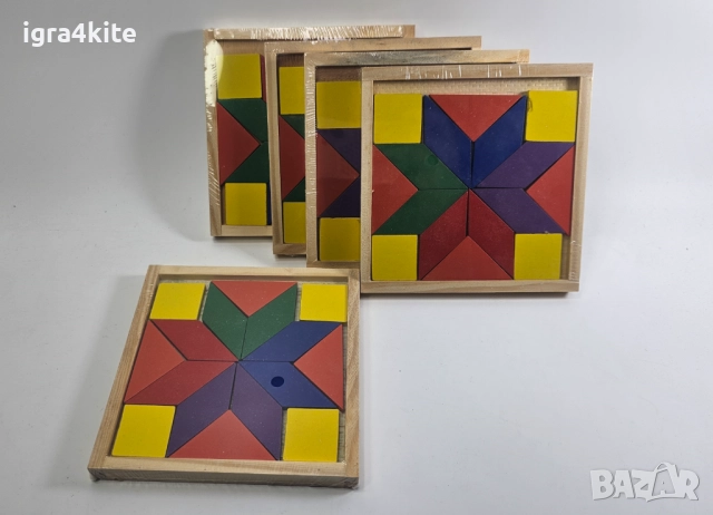 5 бр. дървени мозайки за 15лв. / дървени играчки, снимка 2 - Образователни игри - 38481696