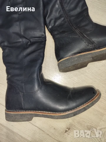 Дамски ботуши на нисък ток, черни Tendenz, номер 40, снимка 5 - Дамски ботуши - 50554393