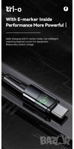 Essager 240W USB Type-C към C кабел PD бързо зареждане 6A бързо зарядно устройство USB C кабел, снимка 13 - Кабели и адаптери - 52499797