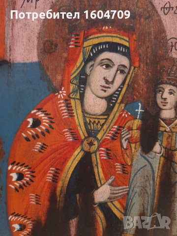 Стара Икона Триптих, снимка 6 - Икони - 32785203