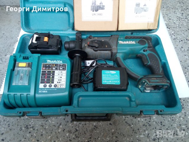 перфоратор Makita BHR202 - 18v, оригинал японски, 2 нови батерии 4Ah и оригинално японско зарядно