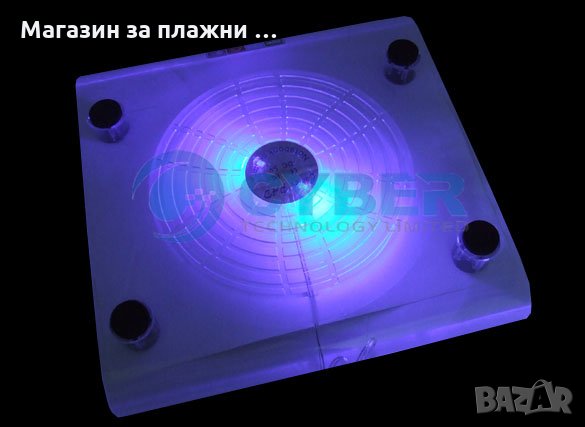 Охладител за лаптоп с голям централен вентилатор, снимка 2 - Лаптоп аксесоари - 28460504