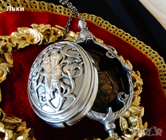 Калаена барутница Адам и Ева,калаена сватба. , снимка 7 - Антикварни и старинни предмети - 52777010