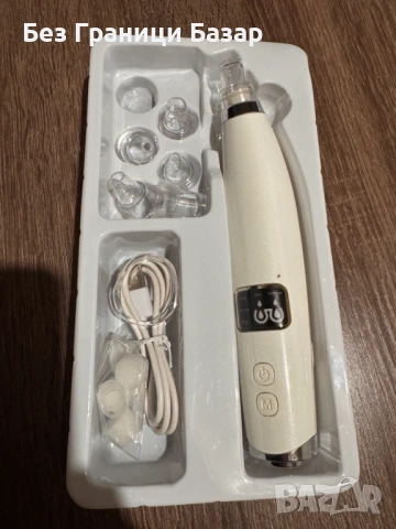 Нов Нов Мощен Вакуумен Уред Почистващ Черни Точки лице кожа 5 накрайника, снимка 3 - Други - 53130474