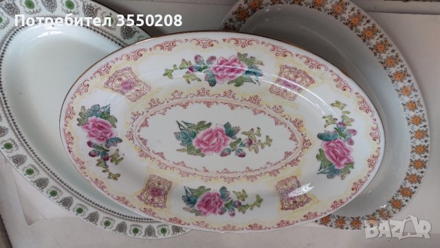 Порцеланови  плата, елипсовидни, снимка 5 - Чинии - 44079013