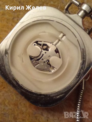 СТИЛНО ОРНАМЕНТИРАН СРЕБРИСТ ДЖОБЕН КВАРЦОВ ВИНТИДЖ МОДЕЛ ЧАСОВНИК с ВЕРИЖКА КЮСТЕК 35431, снимка 6 - Джобни - 39888024