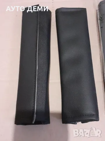 2 бр.-7.80лв Черни изцяло кожени калъфи протектори за колан на авто седалка , снимка 7 - Аксесоари и консумативи - 49469004