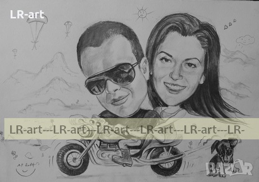  КАРИКАТУРИ , ШАРЖ , рисувам по снимка с пастел, снимка 5 - Картини - 26721847