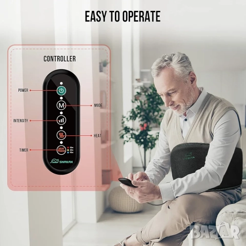 Масажен колан/ пояс с нагряване и вибрация за болки в гърба и кръста, снимка 7 - Масажори - 51719915