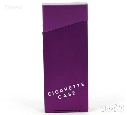 Алуминиева малка кутия за тънки цигари табакера слим тънка дълга Case slim за жени женски, снимка 4 - Табакери - 26671730