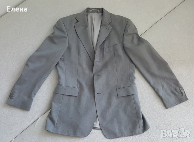 Продавам сиво мъжко сако Miroglio Lana и риза Kenvelo, снимка 2 - Сака - 32226234