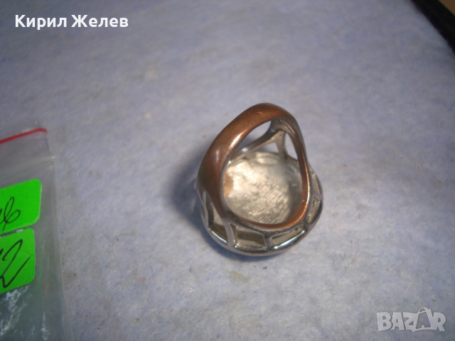 ПОСРЕБРЕН ЕМАЙЛИРАН МЕДЕН СКЪПОЦЕНЕН АРТ ПРЪСТЕН с ЦИРКОНИ 4212, снимка 6 - Пръстени - 36377948