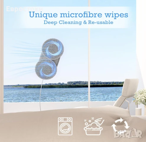 Робот за почистване на прозорци Tosima W2, 3800PA, смарт навигация, дистанционно управление, снимка 5 - Прахосмукачки - 50812307