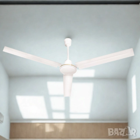 Метален таванен вентилатор Muhler MCD-54056 – 142 см (56"), 60W, с регулатор на стена, снимка 6 - Други стоки за дома - 52100136