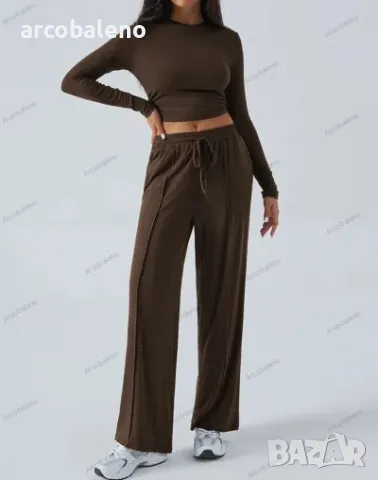 Елегантен дамски преходен комплект от две части, 4цвята , снимка 2 - Комплекти - 48370632