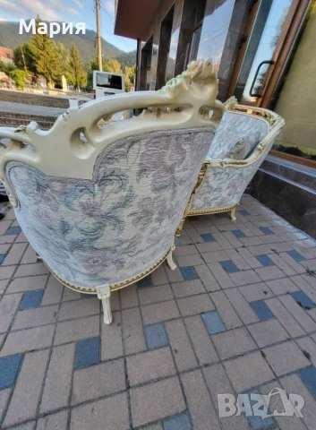 Италианска барокова холна гарнитура 035, снимка 2 - Дивани и мека мебел - 51055174