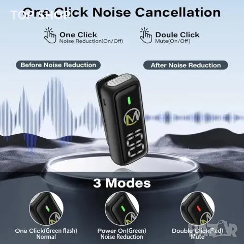 Безжичен петличен микрофон HMKCH (тип C) за Android, снимка 3 - Микрофони - 48747624