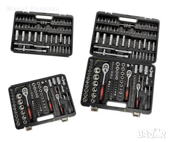 Куфар с инструменти Гедоре 172 части с 3 броя тресчотки, снимка 2 - Гедорета - 50693378