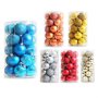 Коледни топки за украса, 24 броя  с кутия - SD36, снимка 1 - Декорация за дома - 43339473