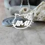 Детско колие, подарък за дете, сребърно детско колие, колие с анимационен герой, колие с име, снимка 2