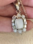 Сребърен синджир с висулка със седеф (374), снимка 5