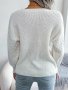 Дамски плетен пуловер с дълъг фенер ръкав за свободното време, 3цвята - 024, снимка 9