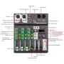 Смесителен пулт RP - MIX 6BT,DJ Mixer, Bluetooth, Usb player, 3 Band EQ, FX, Plug and Play , снимка 2