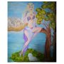 картина жена рисувана с маслени бои, снимка 1 - Картини - 39471718