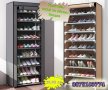 	Текстилен шкаф за обувки в сиво и бежово 9редов, снимка 1 - Други - 43831536
