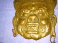 СТАРА ТРАДИЦИОННА АЗИАТСКА ЕТНОГРАФСКА МЕДНА МАСКА ПАНО за СТЕНА КОЛЕКЦИЯ МАЙСТОРСКА ИЗРАБОТКА 41314, снимка 7