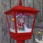 Декоративна коледна лампа с Дядо Коледа, падащ сняг и коледни мелодии – ретро фенер с LED светлина, снимка 2