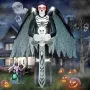 12 фута Хелоуин надуваеми с LED светлина, Kalolary Giant Winged Grim Reaper

, снимка 1