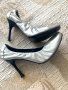 Уникални скъпи сребристи обувки CAFENOIR Италия, снимка 2