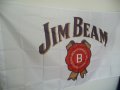 Jim Beam знаме флаг Джим Бийм бърбън уиски реклама бяло лед , снимка 1 - Декорация за дома - 39749682