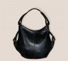 Голяма мароканска чанта от естествена кожа в черен цвят, снимка 1 - Чанти - 35254275