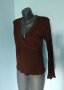 Еластична памучна блуза ”Esprit” / цвят Шоколад / голям размер , снимка 1 - Блузи с дълъг ръкав и пуловери - 15863312