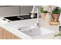 Кухненска Мивка от Гранит модел Копенхаген 900 x 500 Supreme Duo - бяла, снимка 6