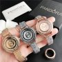 Луксозен дамски стилен ръчен часовник Pandora Пандора с камъни Swarovski, снимка 1 - Дамски - 37074277