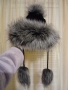 Зимна дамска шапка с изкуствен пух, снимка 4