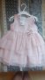 Детска розова рокличка с розичка 86