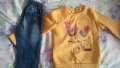 детски дънки с блузка, снимка 1 - Детски Блузи и туники - 27248863