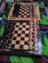 Шах и табла изработени: едната изцяло от дърво., снимка 1 - Шах и табла - 42630457