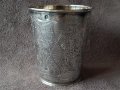Сребърна с позлата османска чаша с тугра на Абдул Азис 19в, снимка 1 - Чаши - 34192554