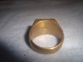 СТАР ПОЗЛАТЕН БРОНЗОВ РЕТРО АРТ ДЕКО ПРЪСТЕН с ПЕЧАТИ 18К 750 за КОЛЕКЦИЯ МАЙСТОРСКА ИЗРАБОТКА 24253, снимка 10