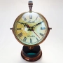 Часовник масивен бронзов настолен с ретро дизайн , снимка 1
