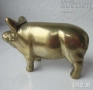 Фигури статуетки преспапие ПИЛЕ ПТИЧЕ месинг БРОНЗ МЕТАЛ ФИГУРА прасе свиня бик статуетка телец коте, снимка 5